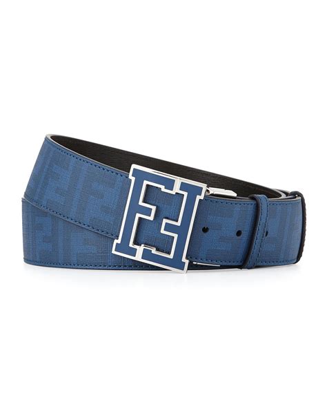 fendi zucca belt blue|genuine Fendi belt.